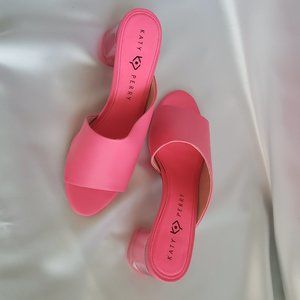 Katy Perry Asymmetrical Heeled Slide Sandals - The Landen - 10 M